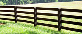Ranch style fencing.